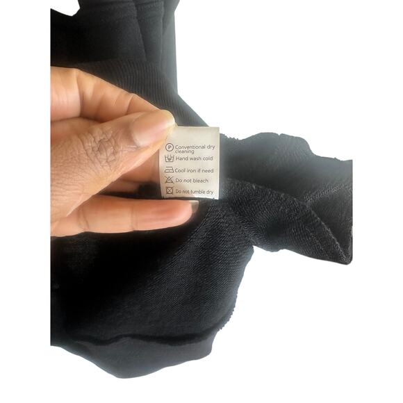 Unisex XL Cow Print Quarter-Zip Pullover Sweatshirt Black White Polyester - Picture 15 of 15